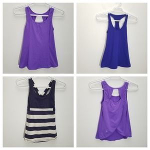 Lululemon Tank Sz 4 Lot of 3 Stripe Solid Athletic